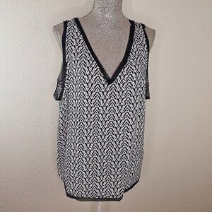 Halogen Batik Chevron Print Tank Top Size XXL